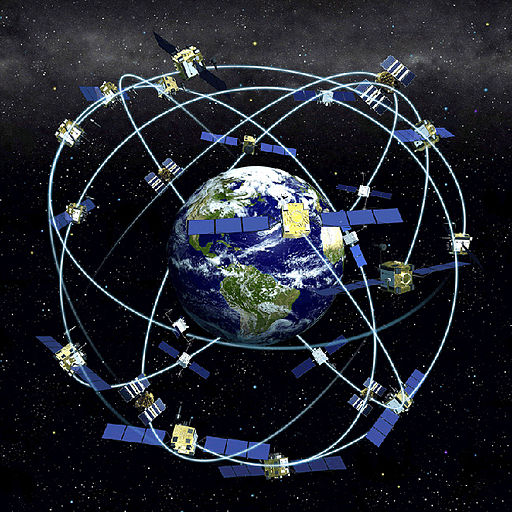 Image de la constellation des satellites du GPS.