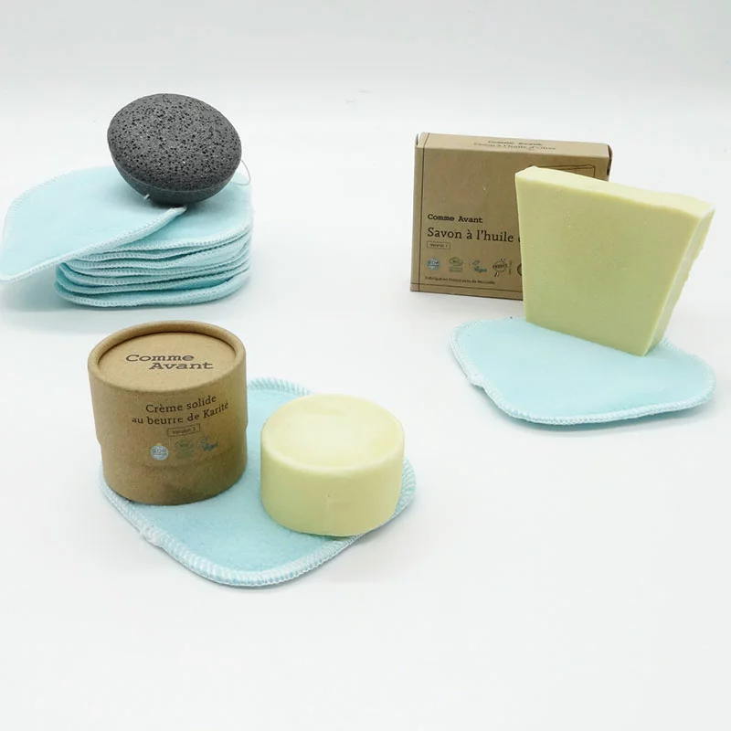 kit soin du visage zero dechet proposé par la boutique EcologiQ